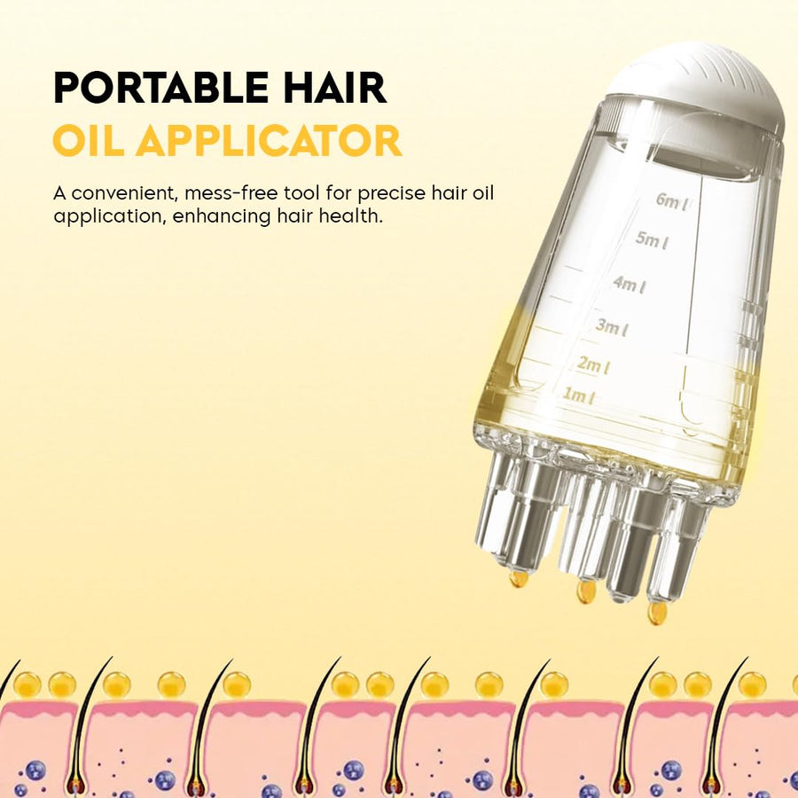 Hair & Scalp Oil Applicator Comb, Anti-Leak Dispenser