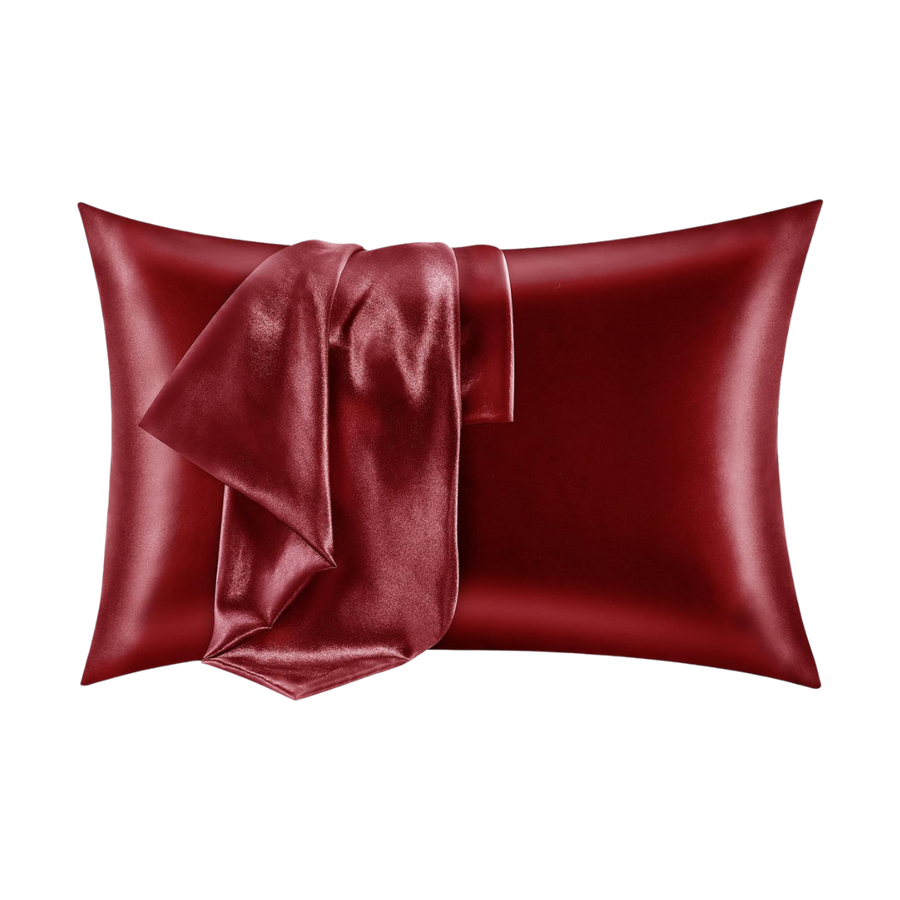 buy red silk pillowcase